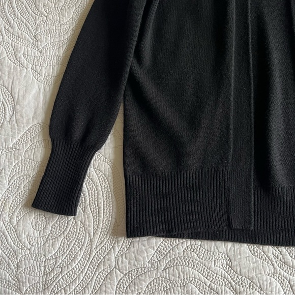 Theory - Cashmere Oversized Open-Front Cardigan - Black - Picture 4 of 10